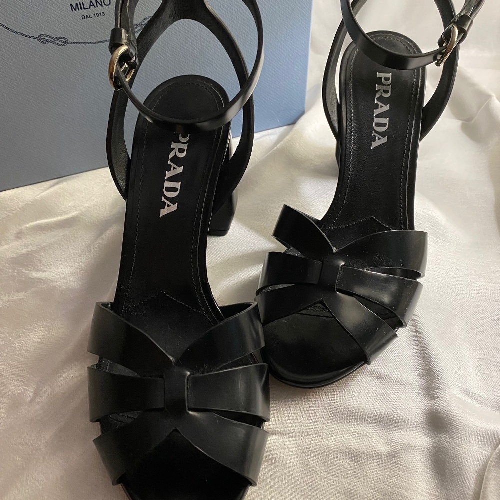 Prada Ankle Strap Sandals Heel